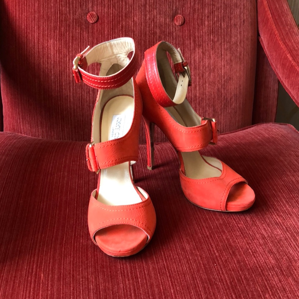 Jimmy Choo Orange Pumps